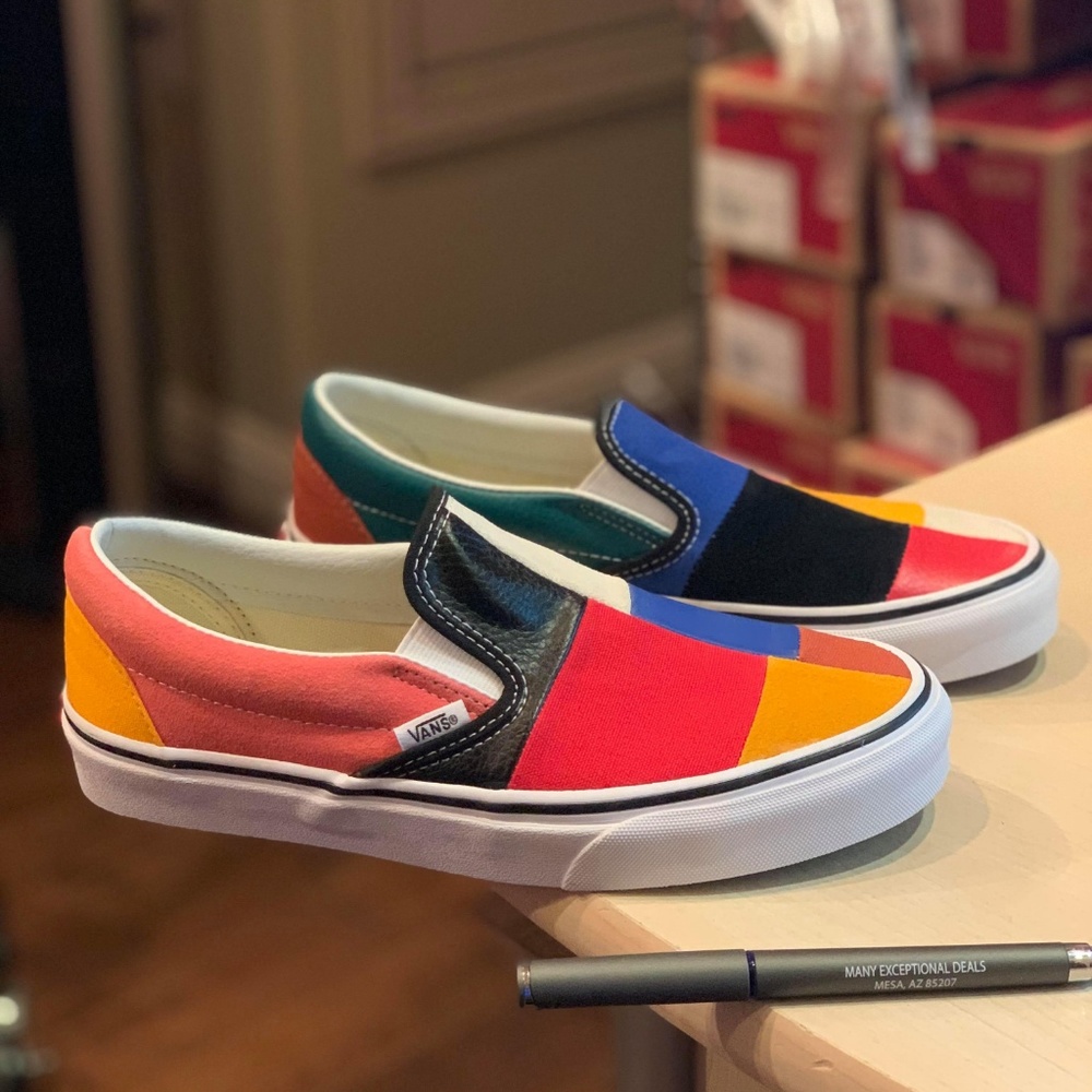 Vans Classic Slip On Patchwork Men's Skate Shoes - Picture 4 of 8